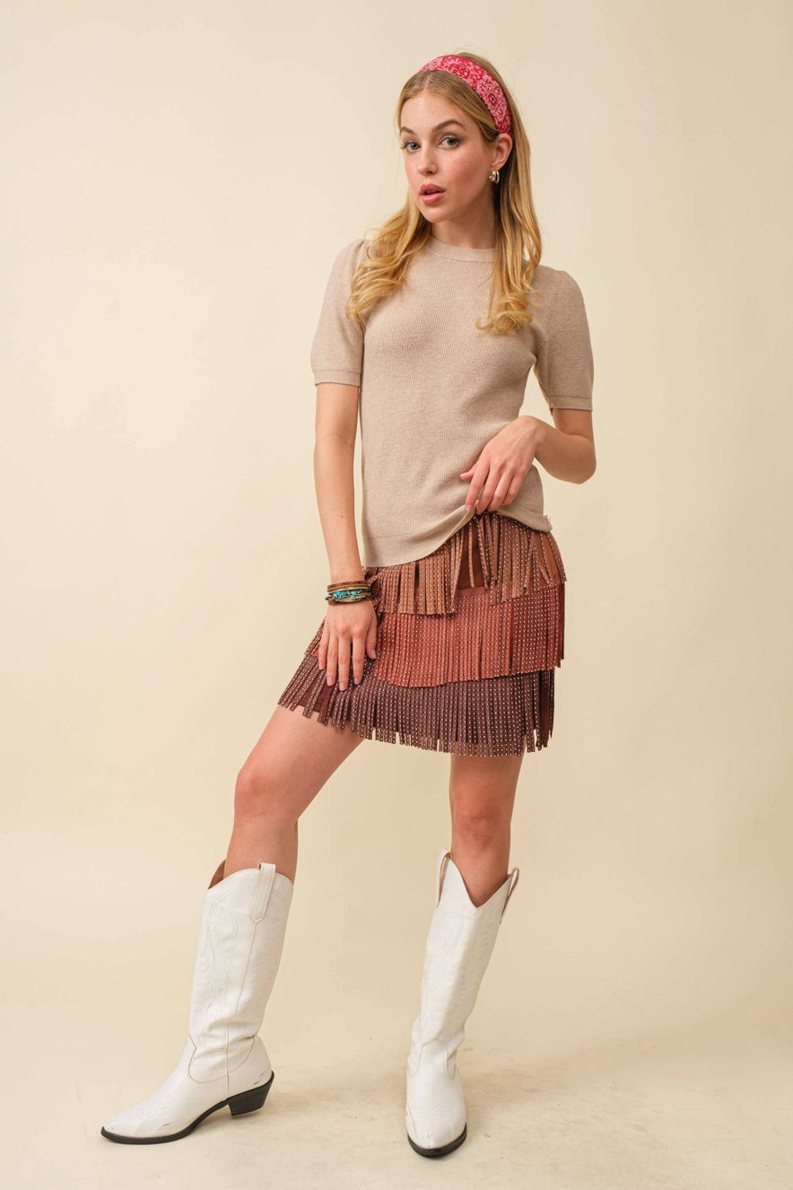 Taupe Basic Sweater
