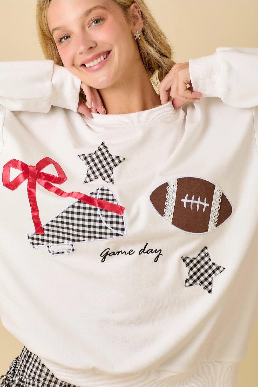 Football Patchwork Crewneck
