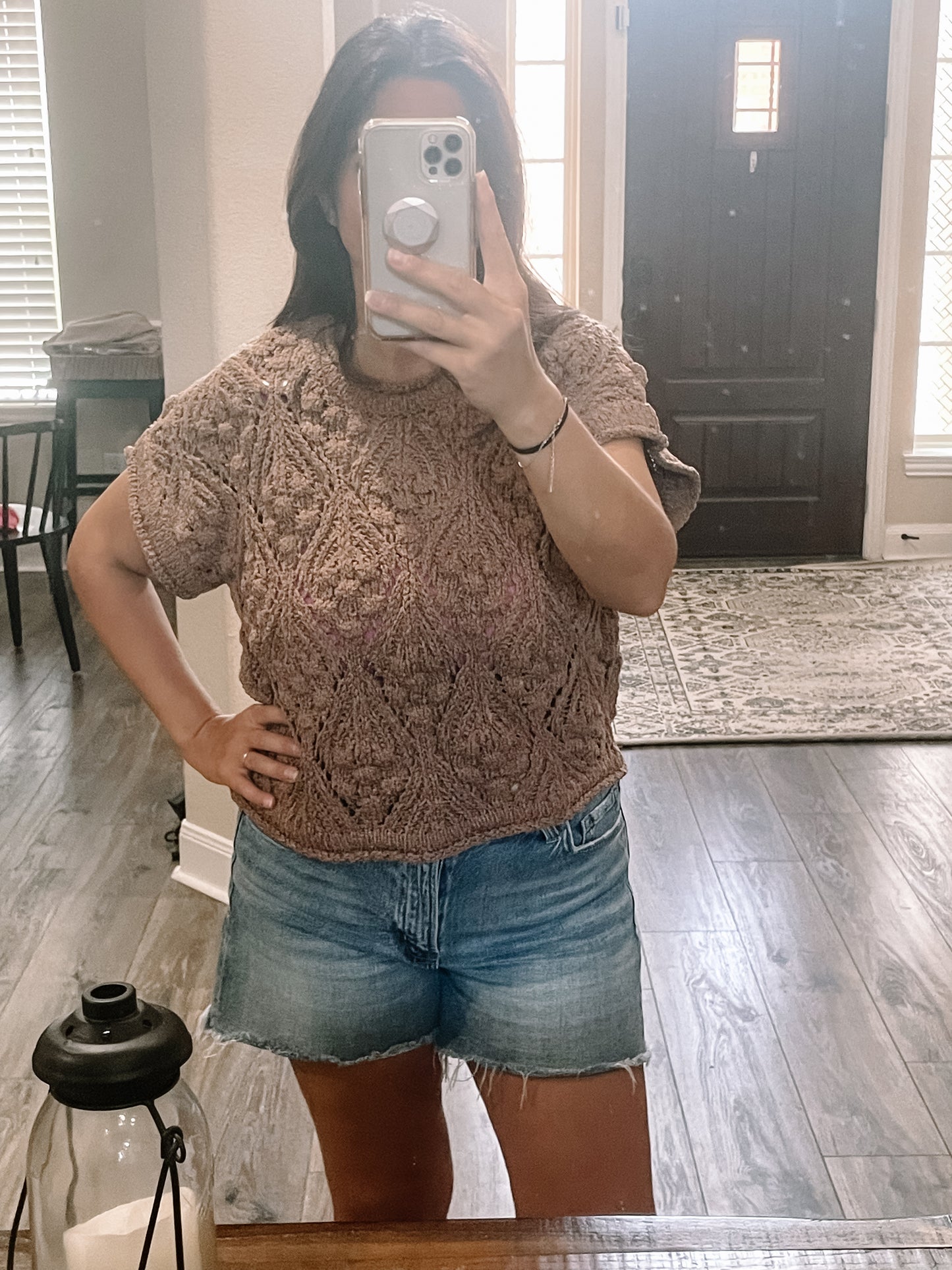 Mocha Short Sleeved Sweater