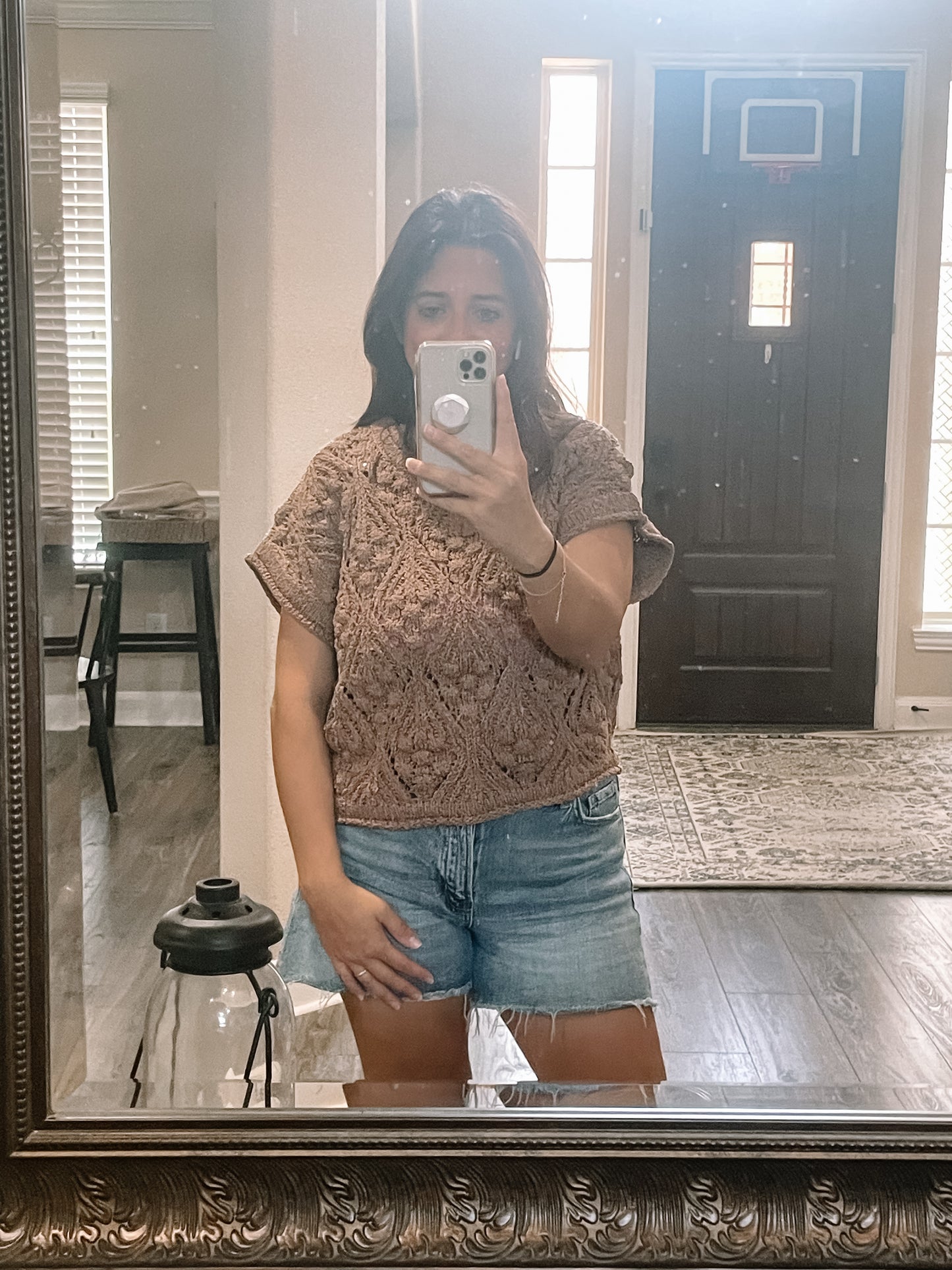 Mocha Short Sleeved Sweater