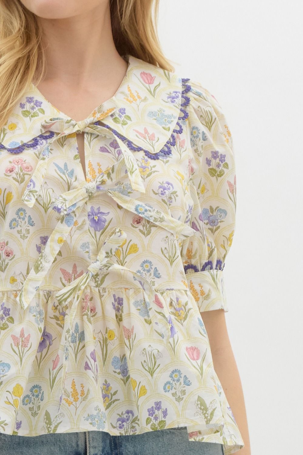 Floral Bow Top