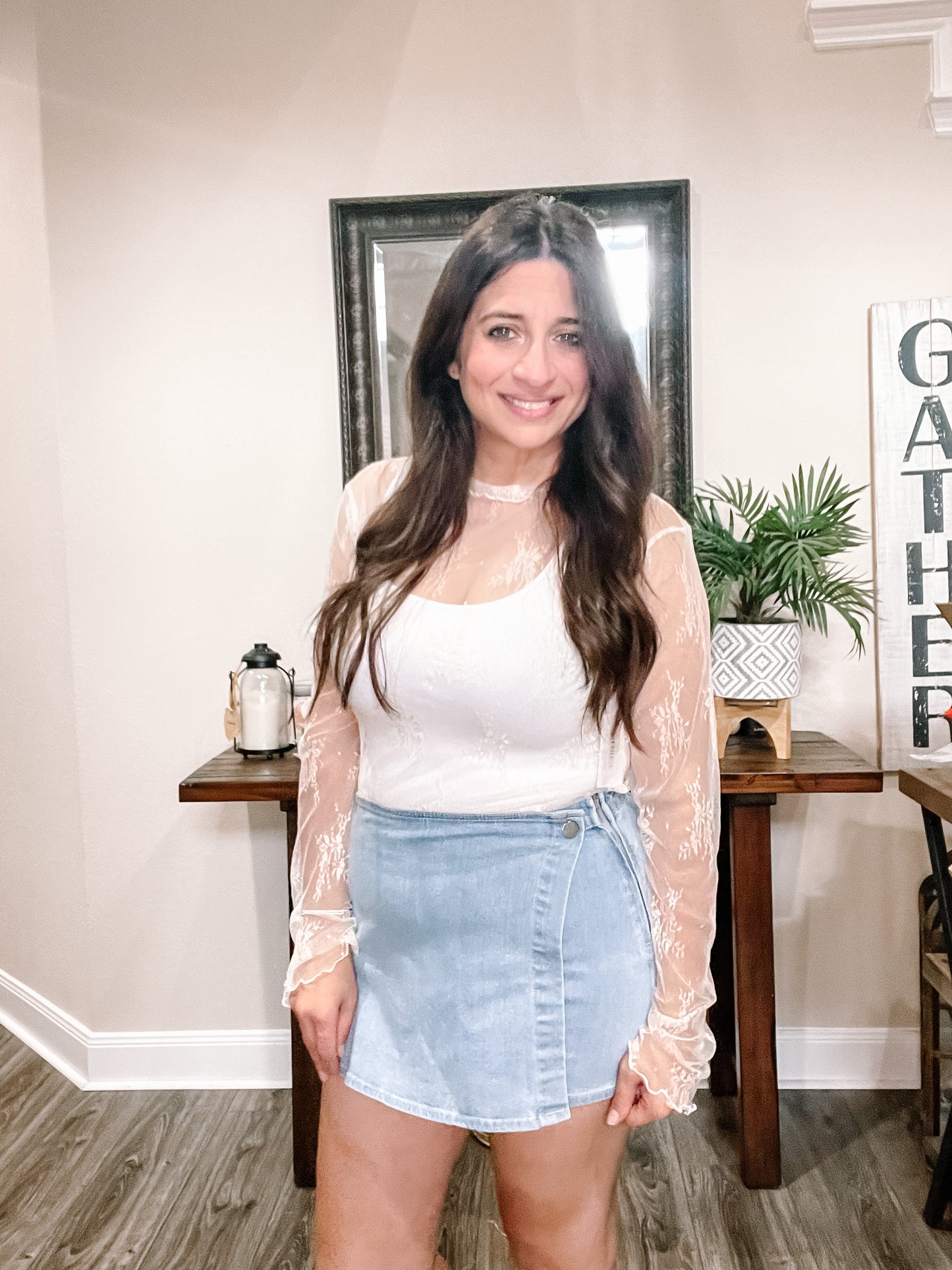 Light Denim Skort