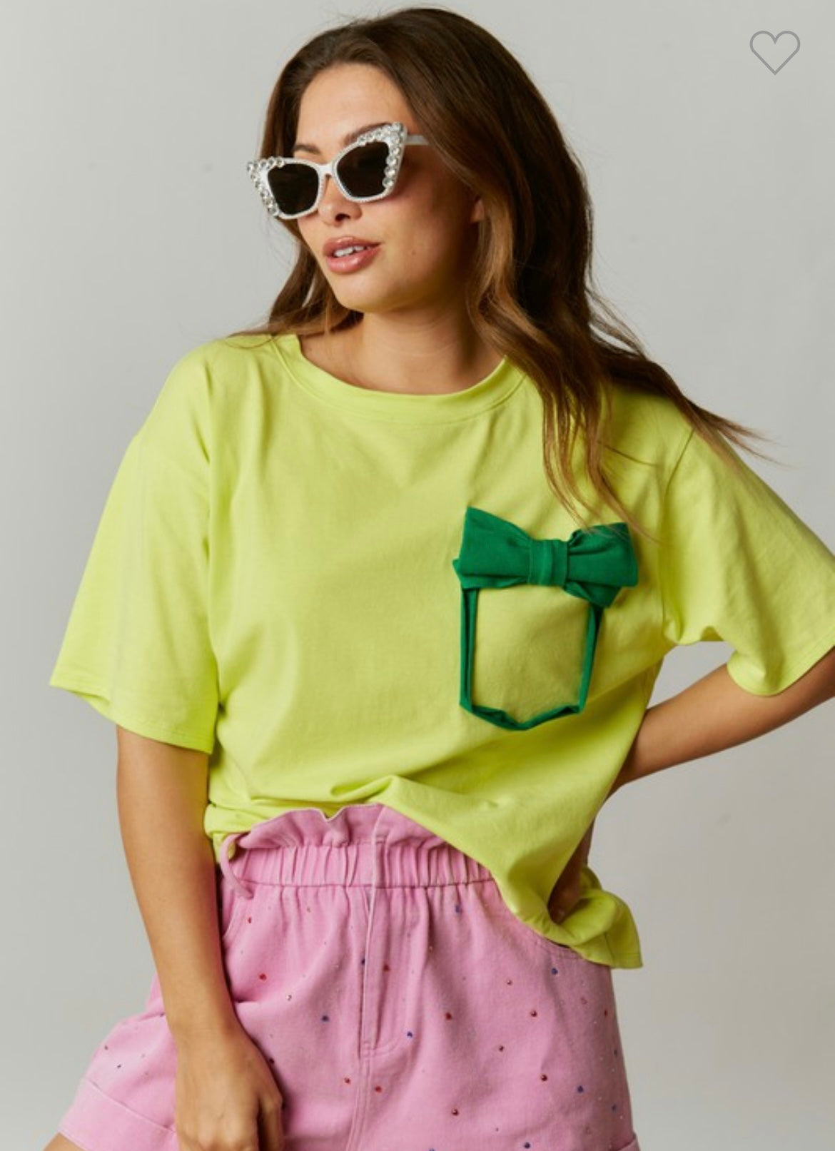 Faux Bow Pocket Tee