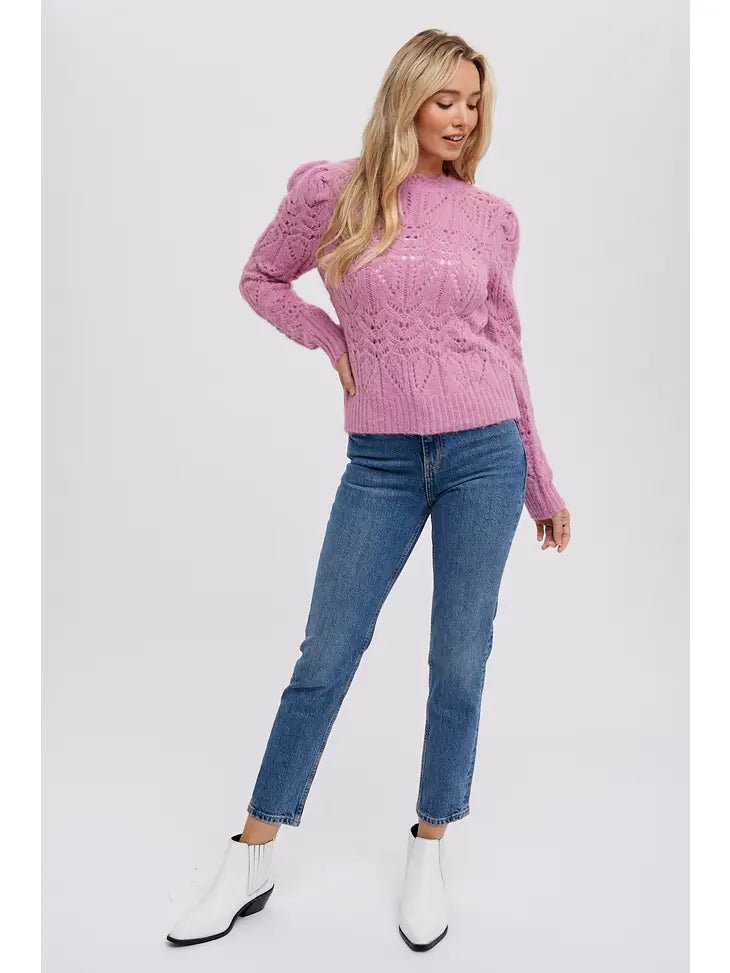 Blush Pointelle Sweater