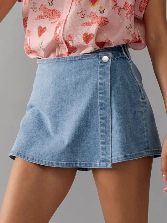 Light Denim Skort