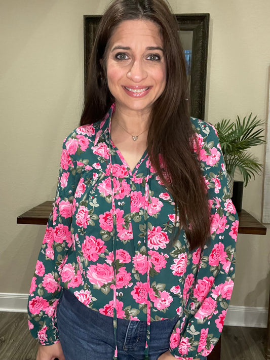 Floral Collared Blouse