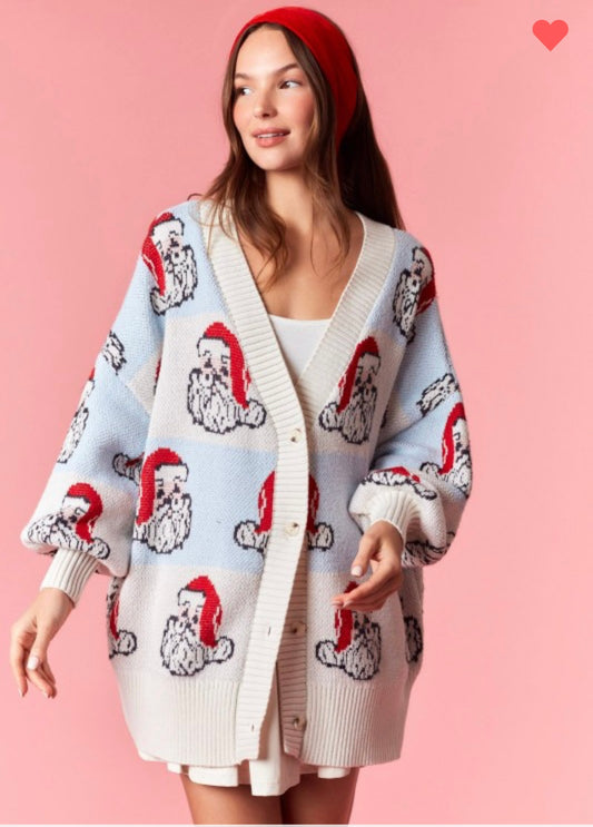 Oversized Santa Cardigan
