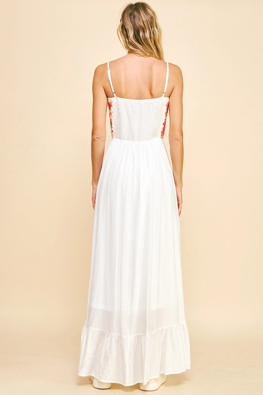 White Crochet Maxi Dress