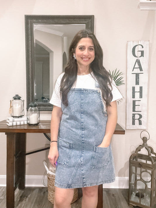 Denim Overall Dress