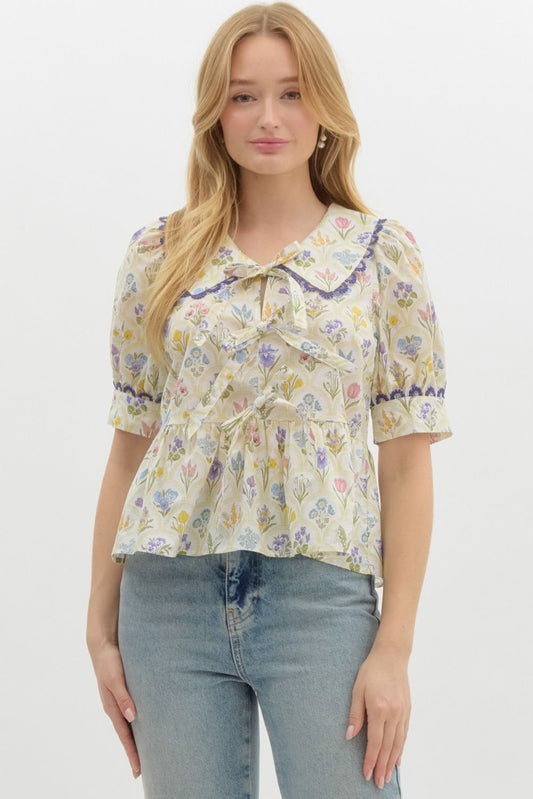 Floral Bow Top