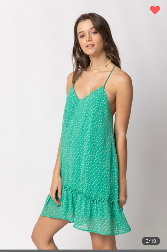 Mint Braided Strap Dress