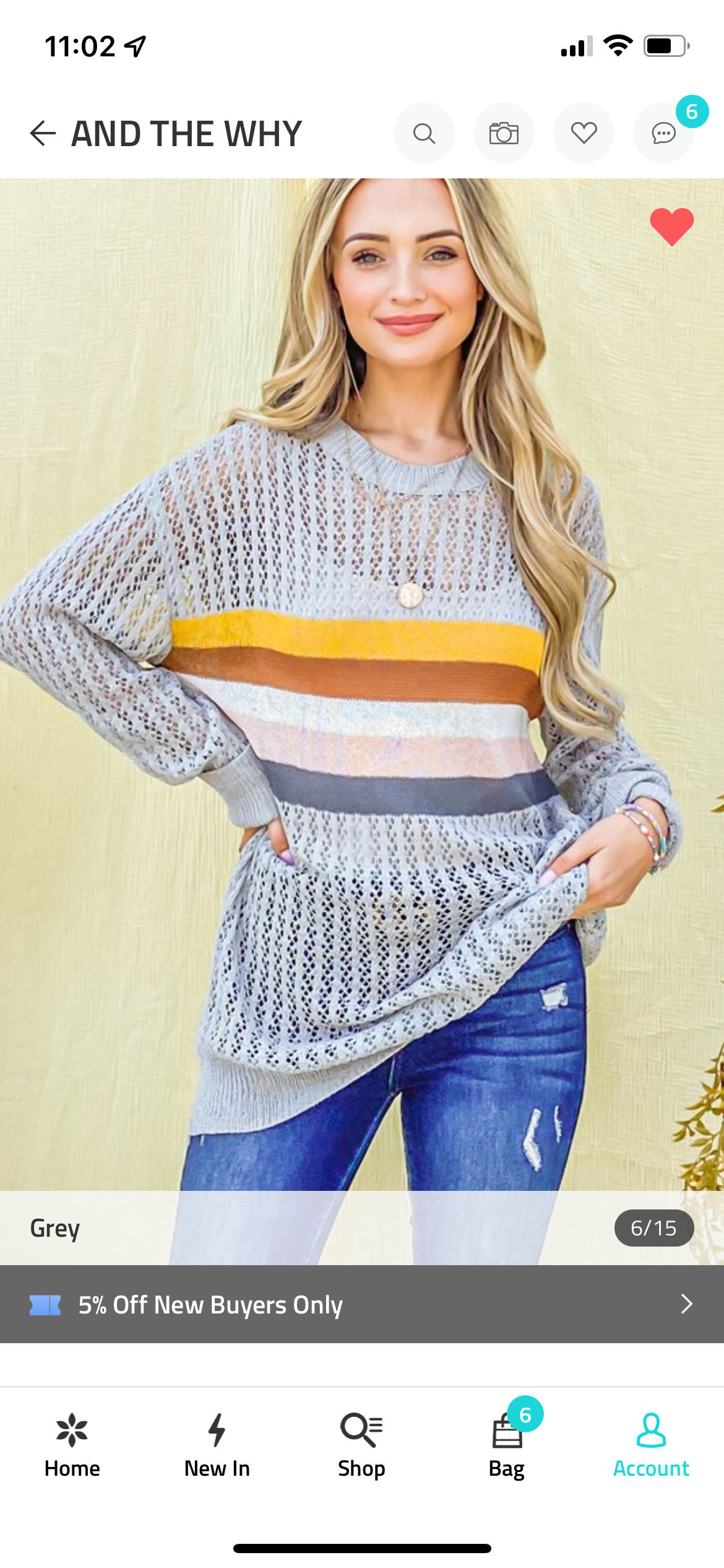 Color Striped Thin Sweater