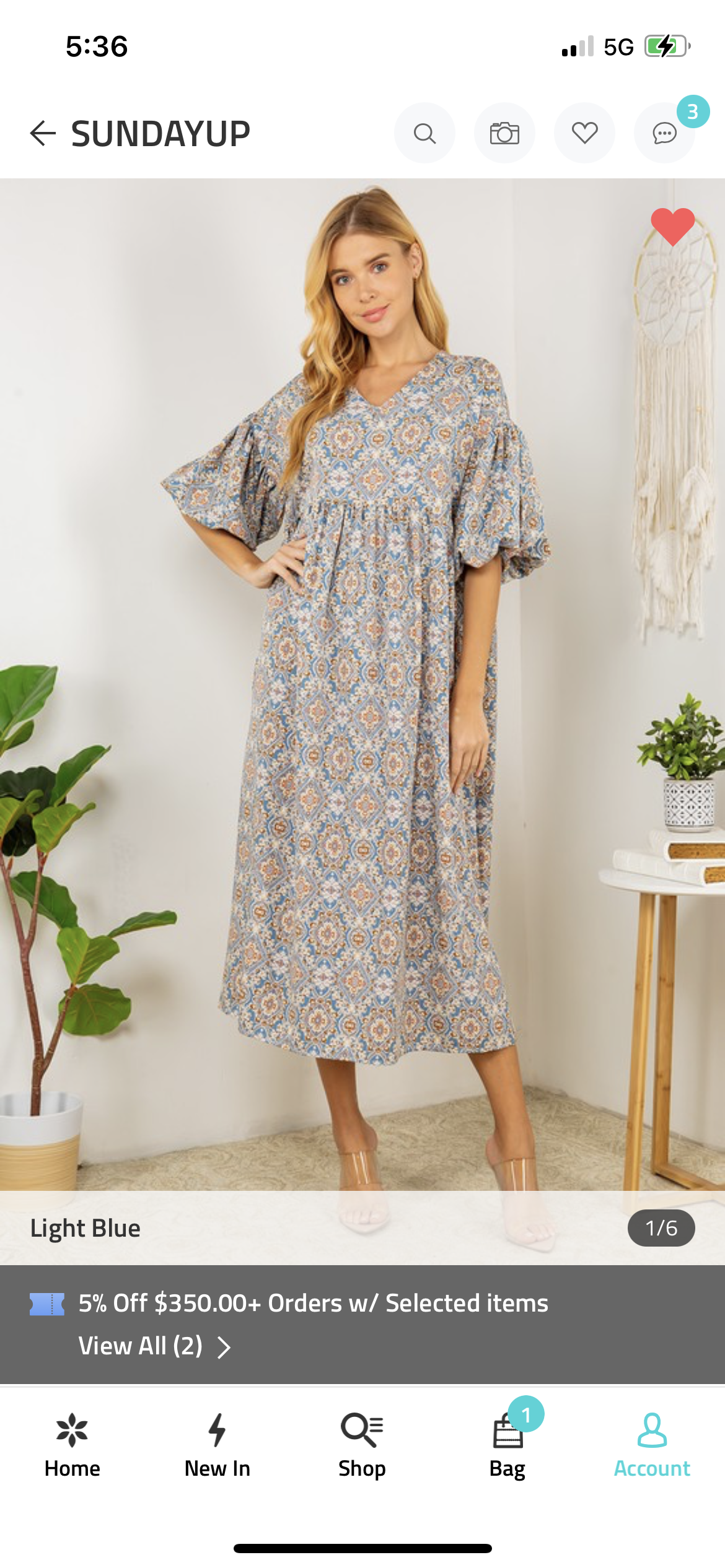 Floral Oversized Midi Dress