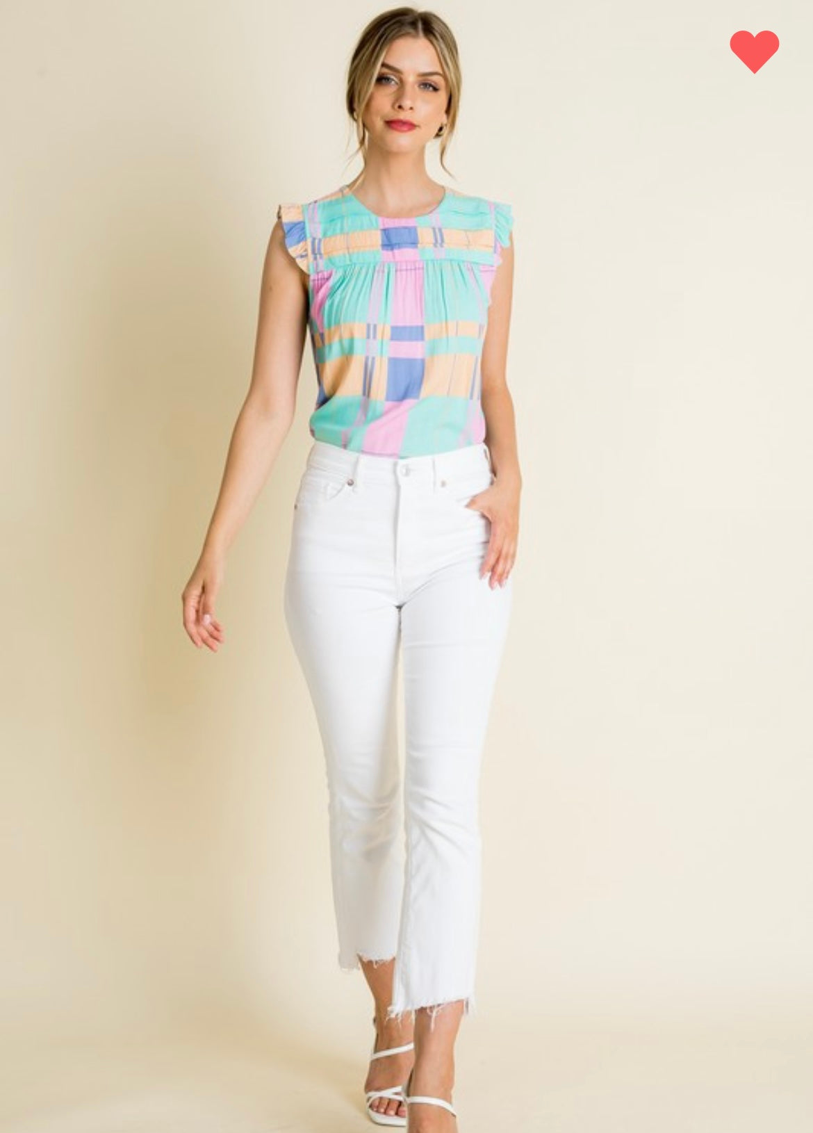 THML Flutter Sleeve Pastel Top